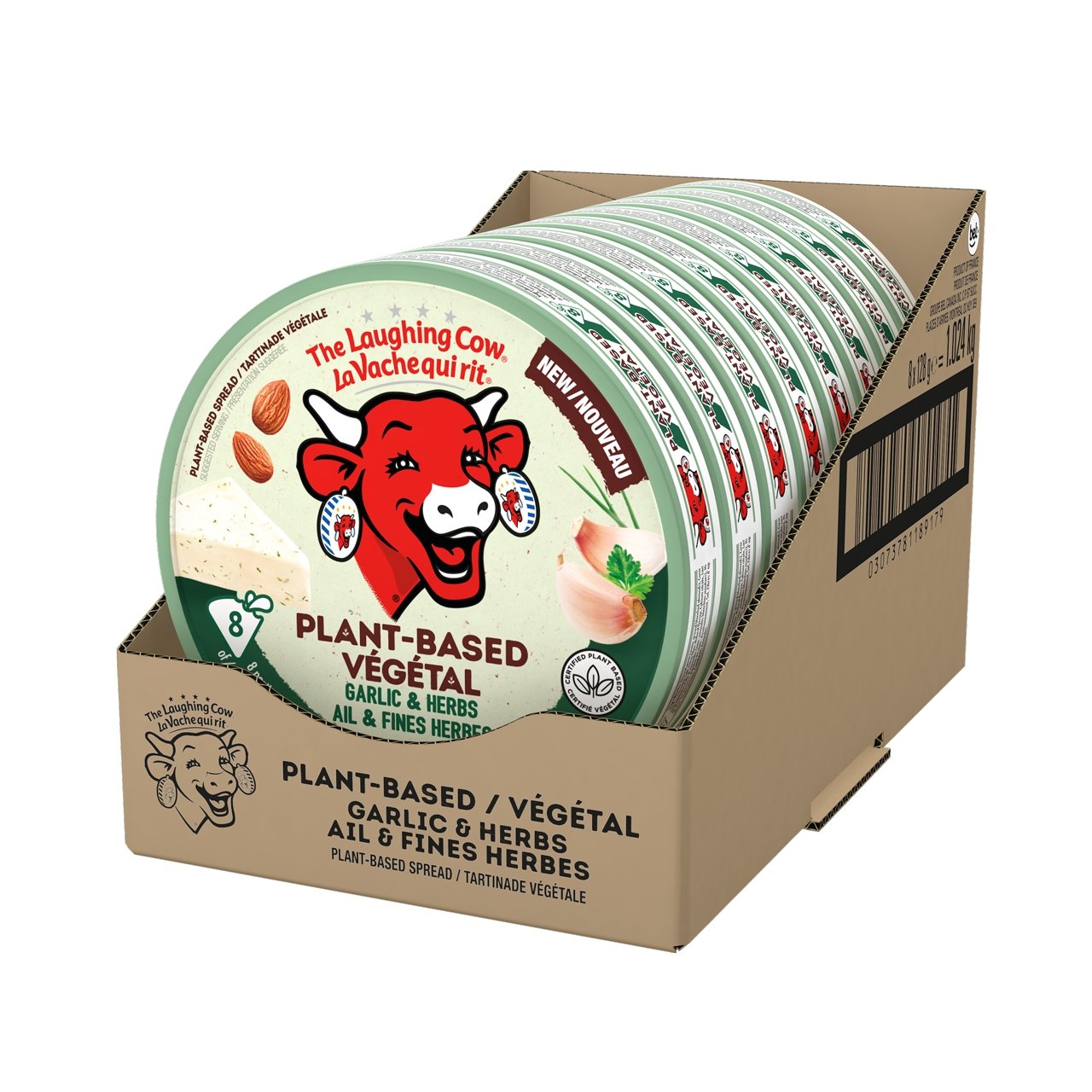 Dairy-free vegan cheese triangles from Laughing Cow, which have just launched in Canada