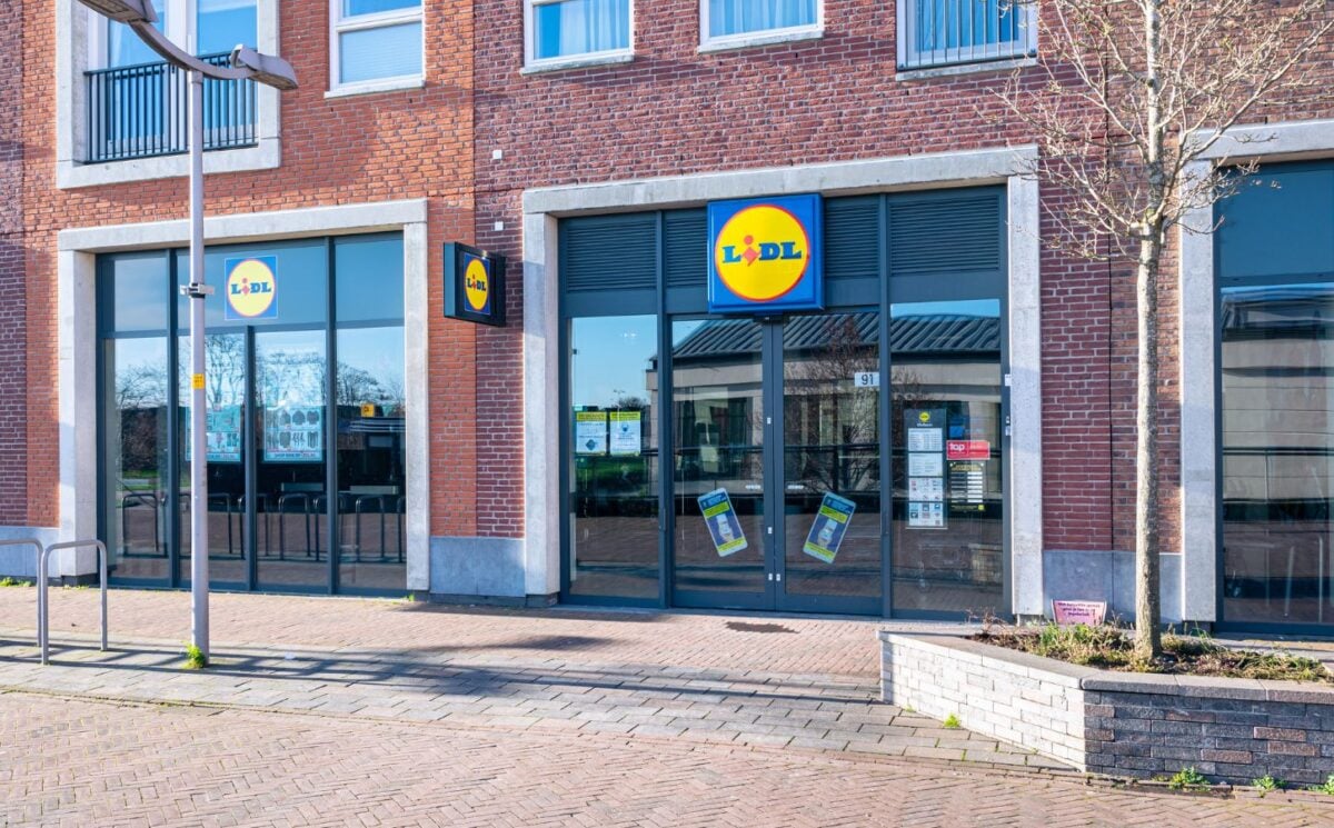 The outside of budget retailer Lidl in the Netherlands
