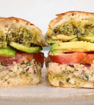 A vegan version of the Joe and the Juice Tunacado sandwich