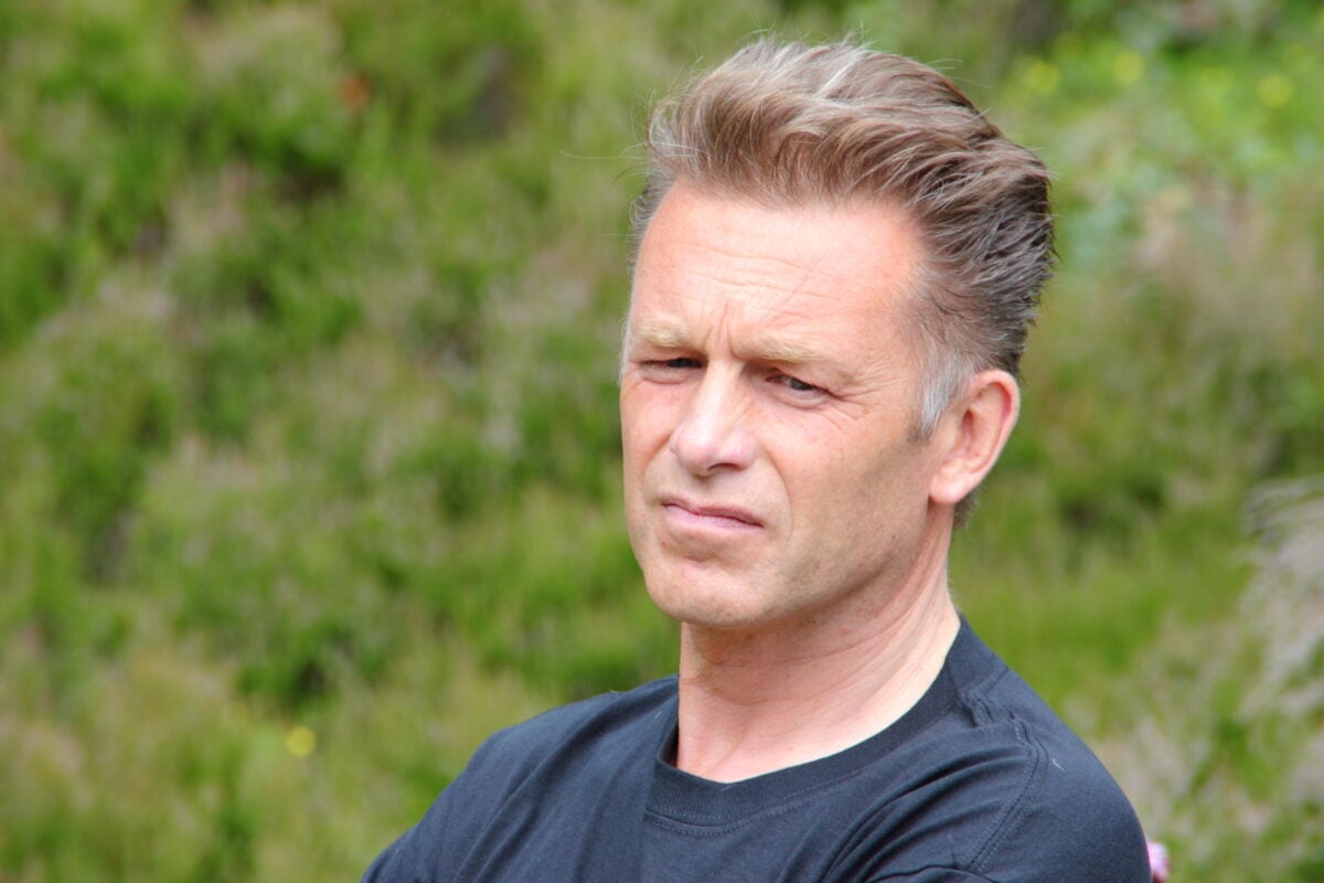 A close up photo of RSPCA president and vegan environmentalist Chris Packham