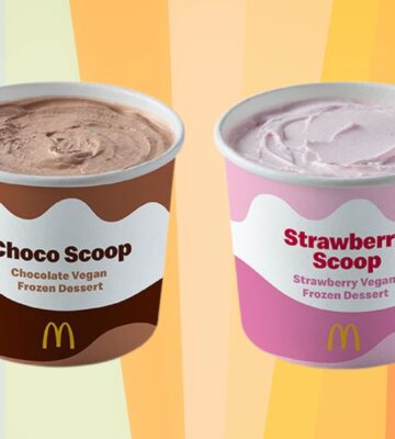 Two new flavors of McDonald's vegan ice cream from the vegan menu