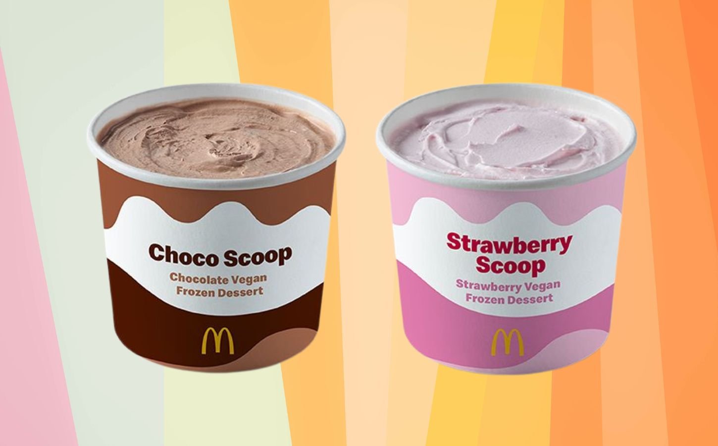 Two new flavors of McDonald's vegan ice cream from the vegan menu