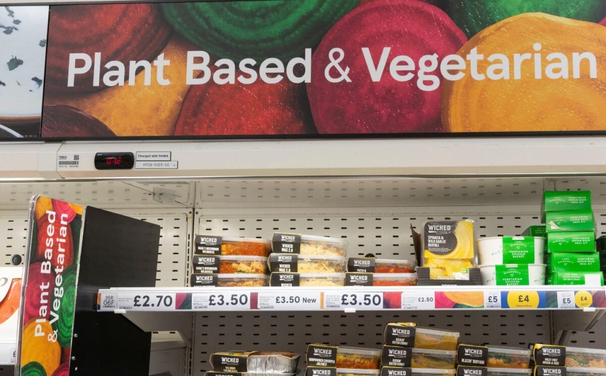 plant-based section supermarket