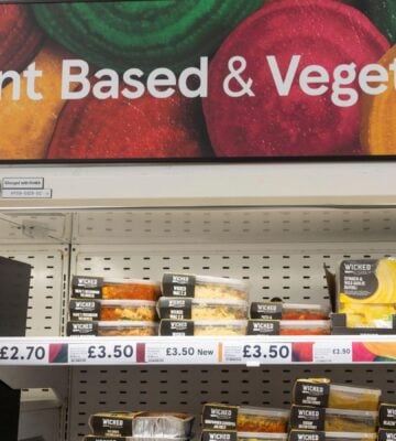 plant-based section supermarket