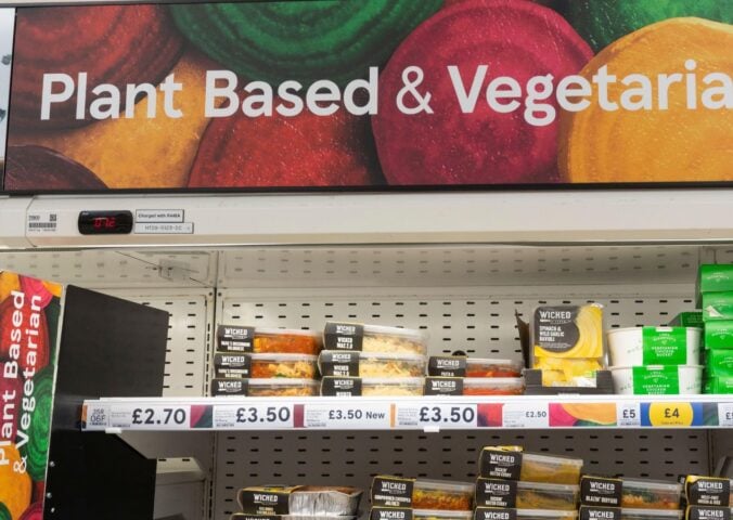 plant-based section supermarket