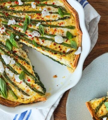 A dairy-free, feta, and asparagus pie, a vegan asparagus recipe