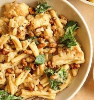 A vegan pasta dish that's high in calcium