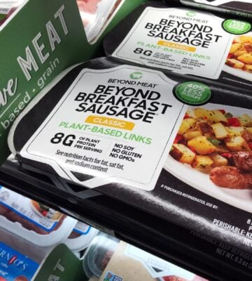 Plant-based Beyond Meat in a supermarket