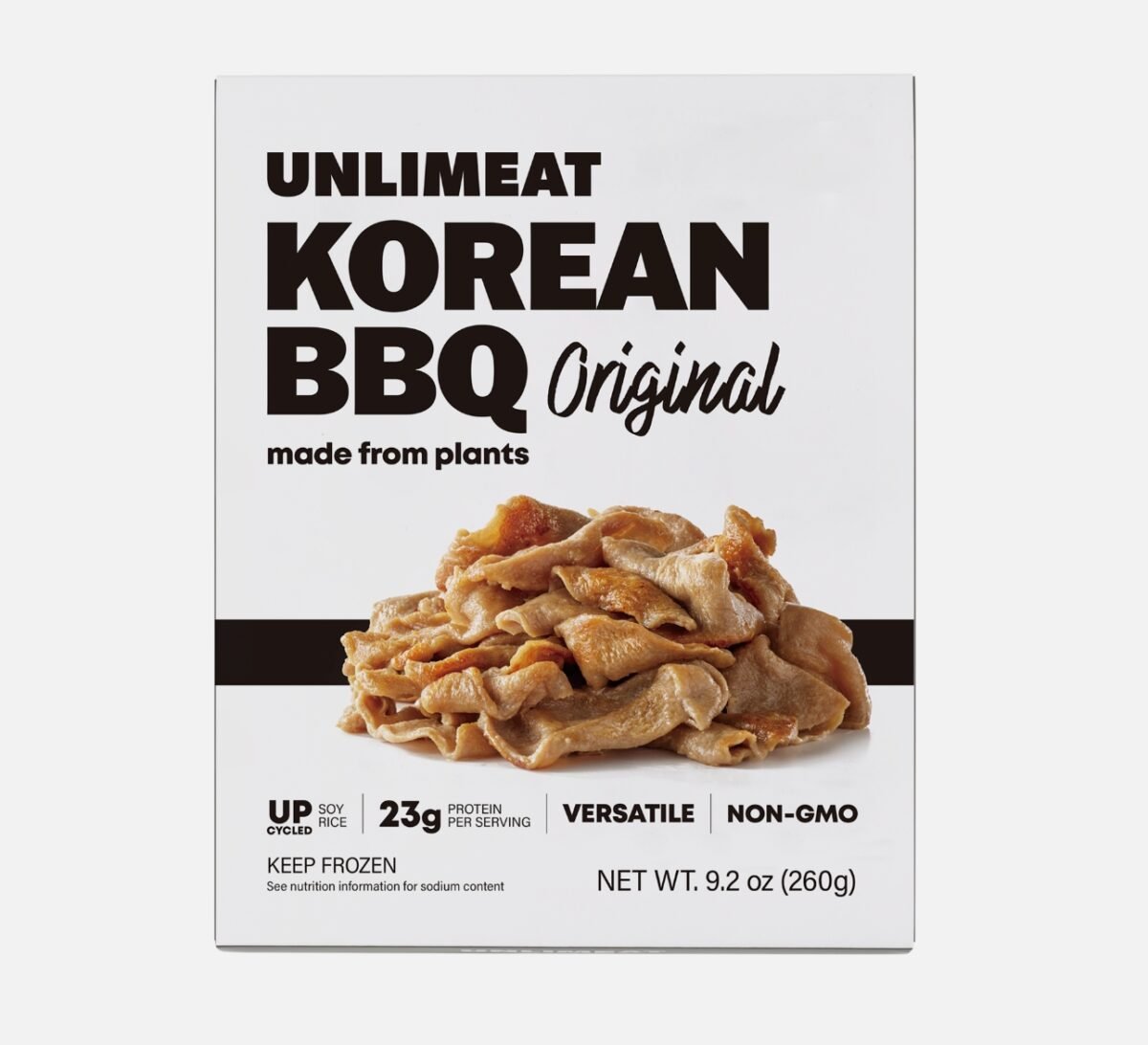 A packet of UNLIMEAT vegan Korean BBQ