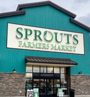 The outside of a Sprouts Farmers market store, which has just launched vegan Korean BBQ products