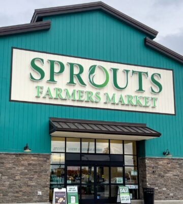 The outside of a Sprouts Farmers market store, which has just launched vegan Korean BBQ products