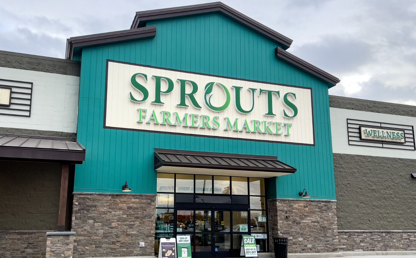 The outside of a Sprouts Farmers market store, which has just launched vegan Korean BBQ products
