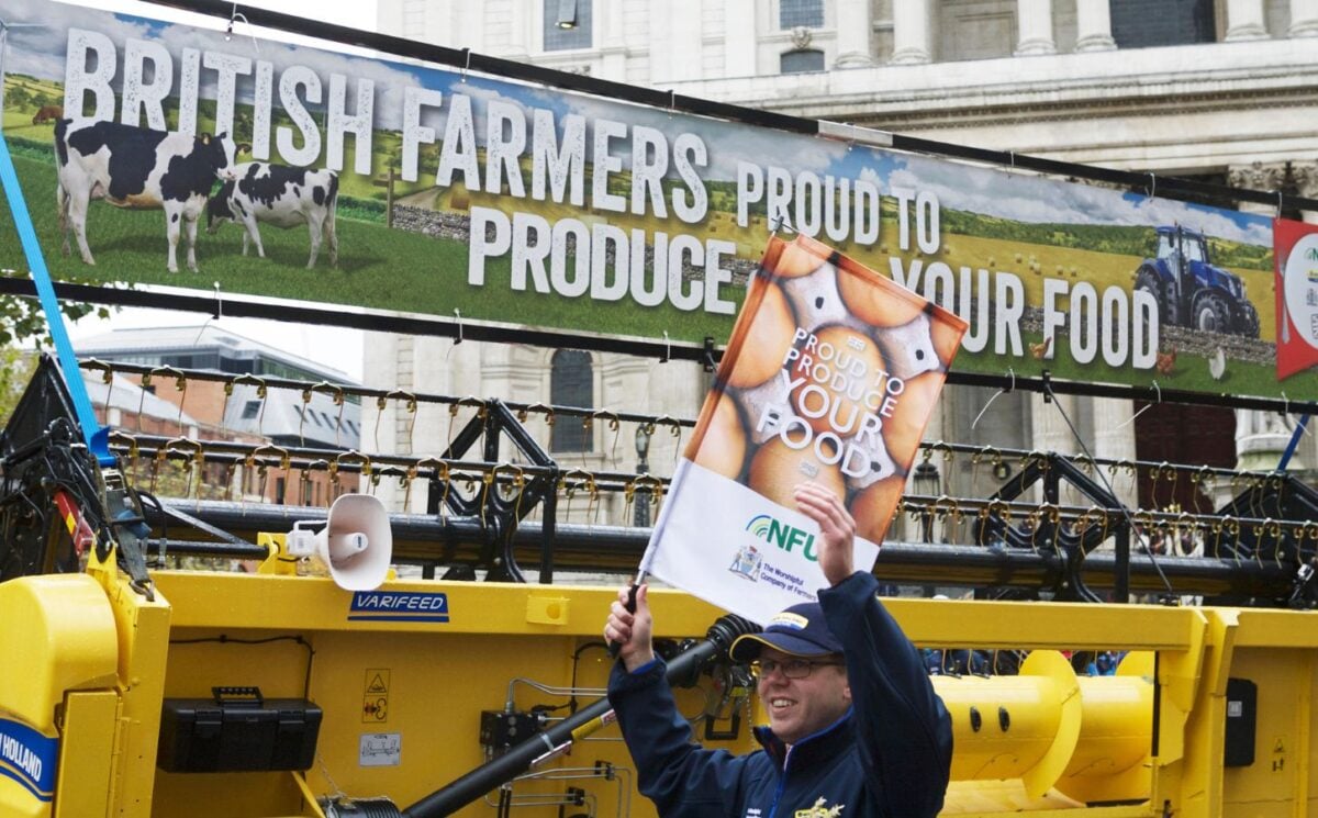 Farmers at protest