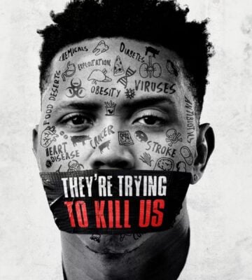 A poster for film "They're Trying To Kill Us"