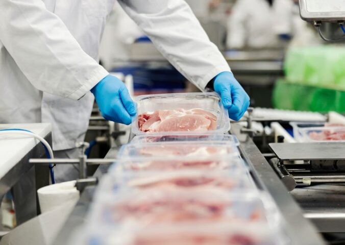 Meat packaging factory