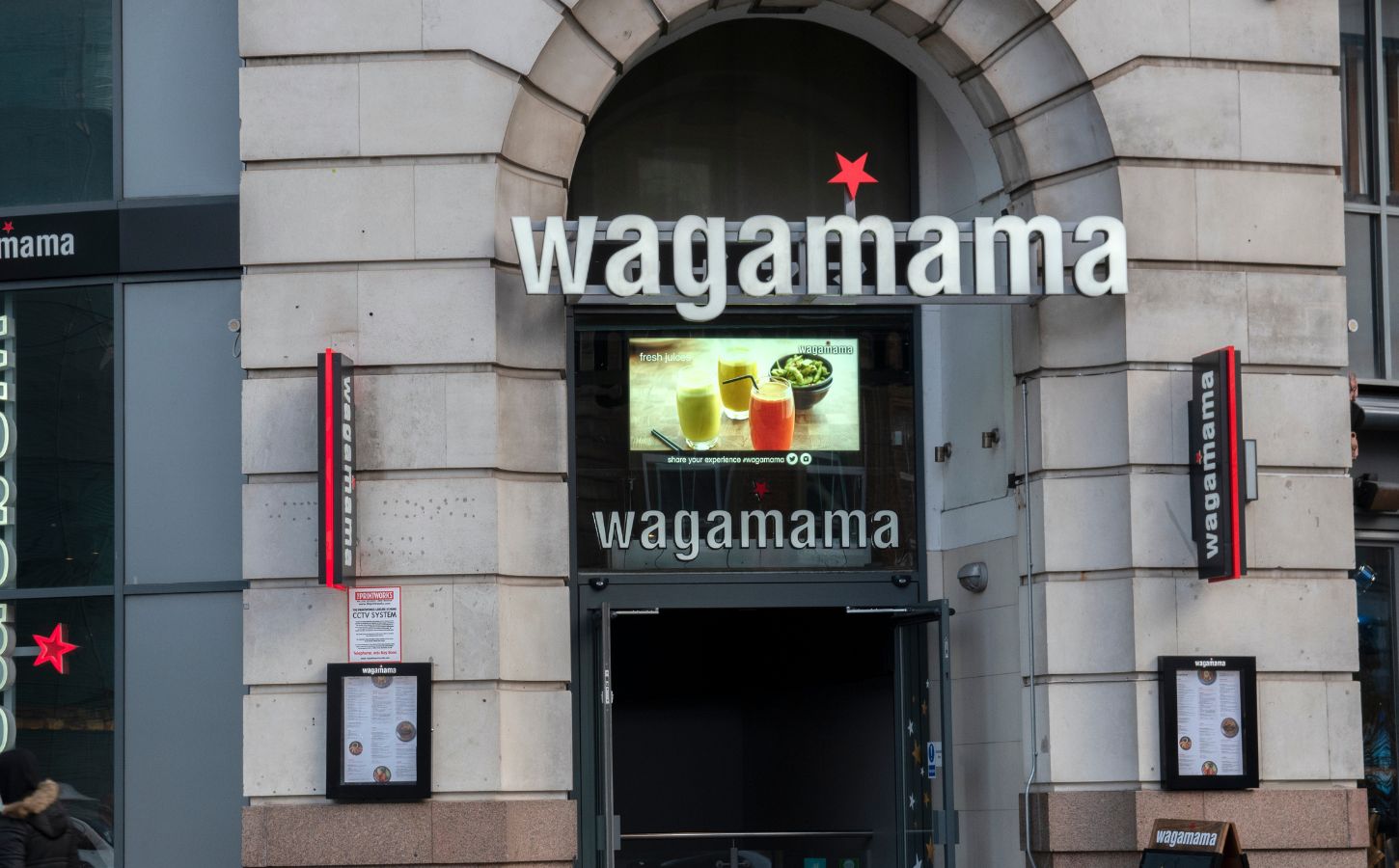 The outside of vegan-friendly restaurant Wagamama, which has just launched a vegan brunch