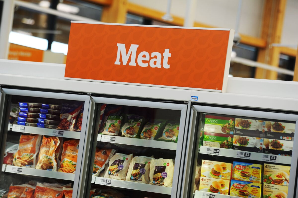 The meat aisle of a supermarket