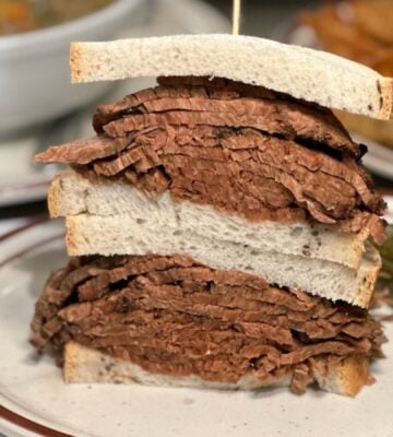 A vegan pastrami sandwich from Chunk Foods