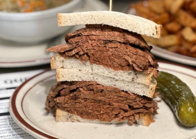 A vegan pastrami sandwich from Chunk Foods