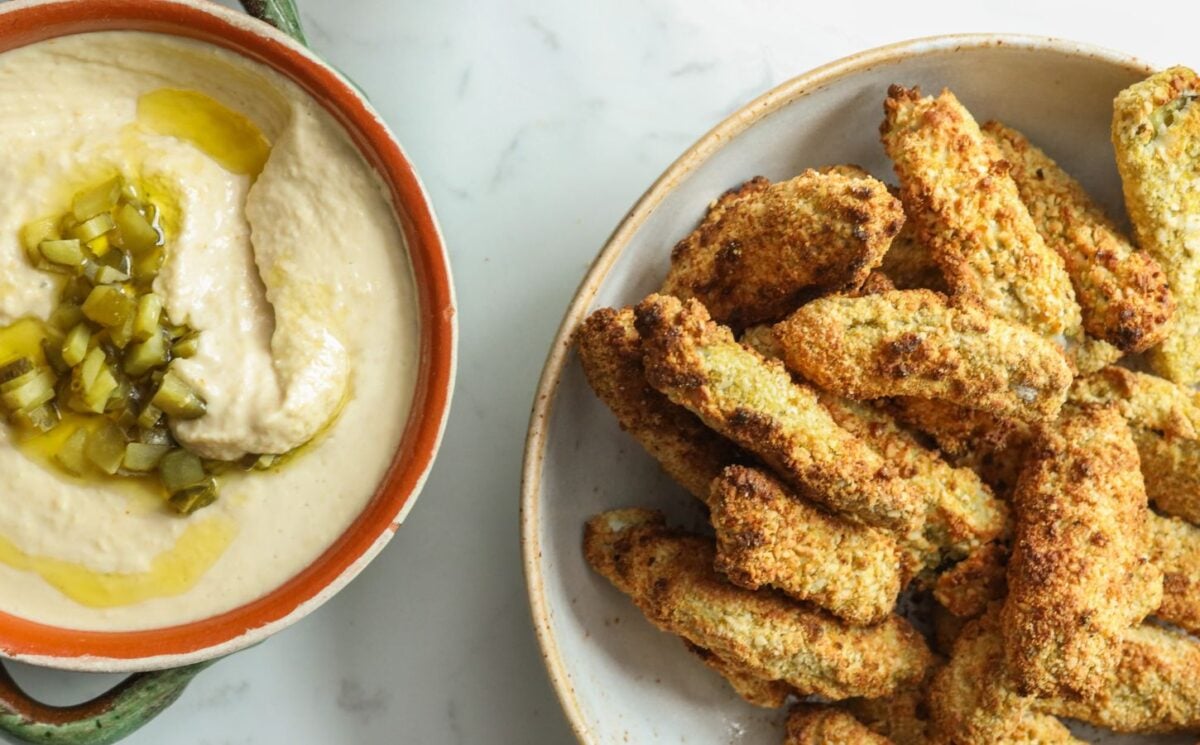 Vegan parmesan pickles from BOSH!