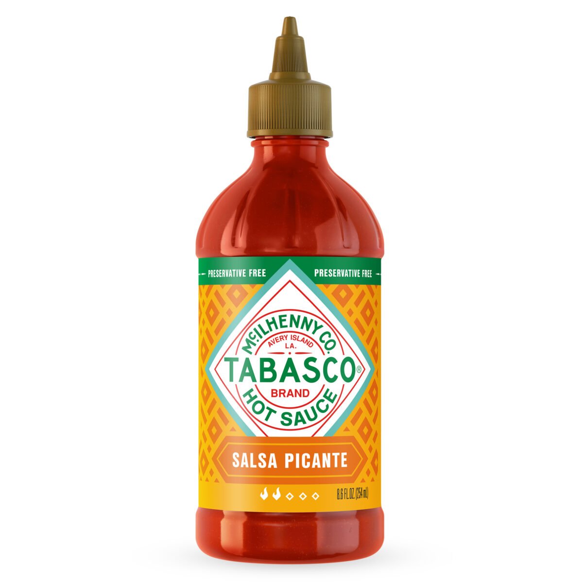 Photo shows a CGI mock-up of the new Tabasco hot sauce, 'Salsa Picante,' inspired by Mexican flavors