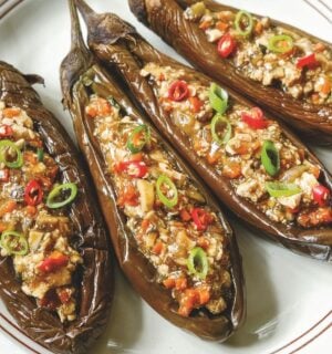 Stuffed Chinese eggplants