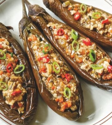 Stuffed Chinese eggplants