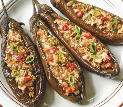 Stuffed Chinese eggplants