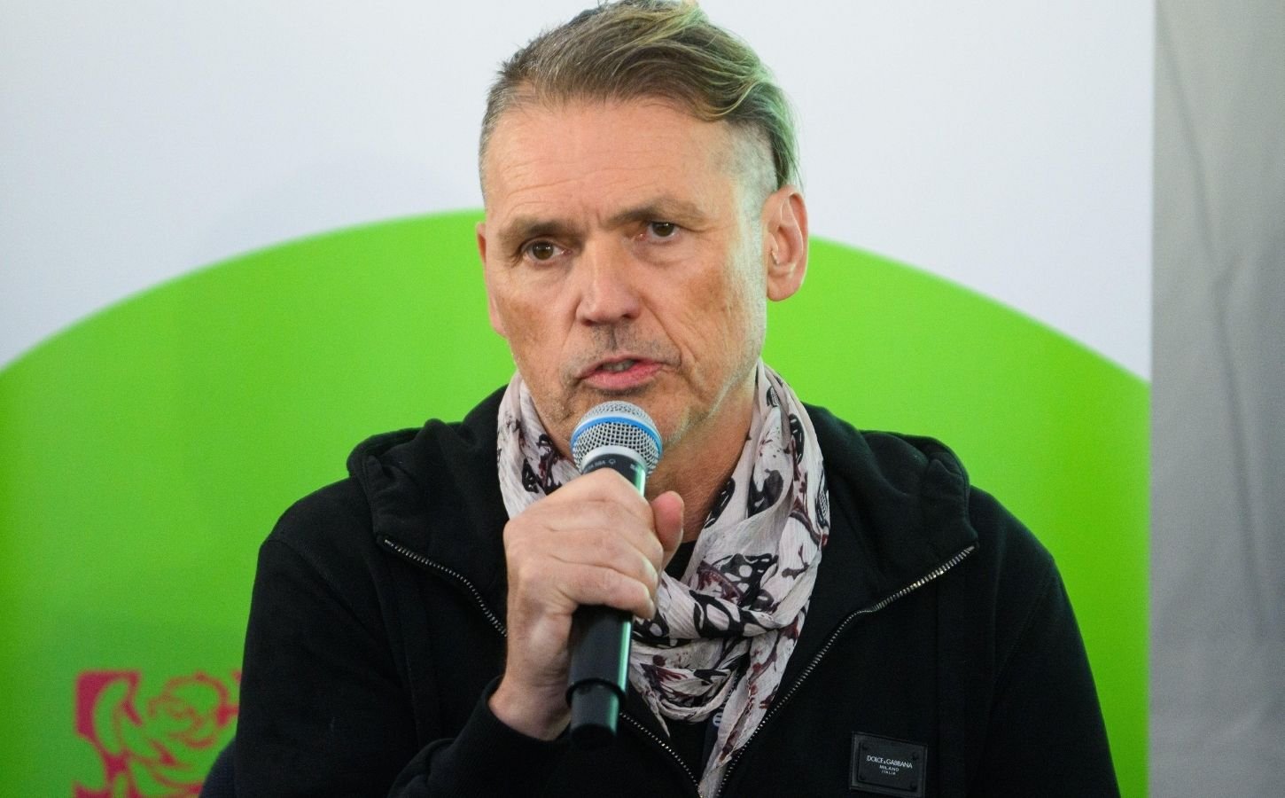 Vegan and Ecotricity founder Dale Vince speaking at the Labour Party Conference 2024