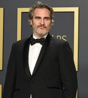 Vegan celebrity Joaquin Phoenix on the red carpet at the Oscars