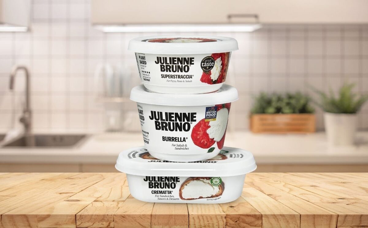 Julienne Bruno's vegan cheeses on a kitchen work surface