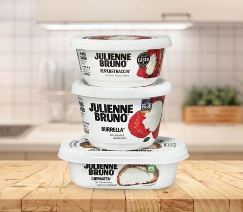 Julienne Bruno's vegan cheeses on a kitchen work surface