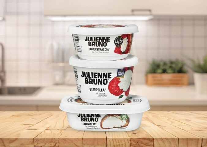 Julienne Bruno's vegan cheeses on a kitchen work surface