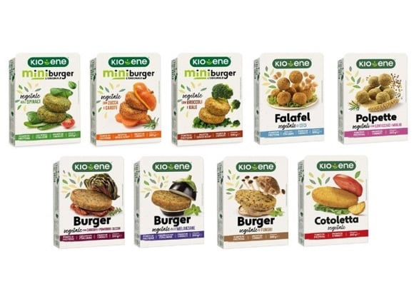 A selection of meat-free products from plant-based Italian brand Kioene