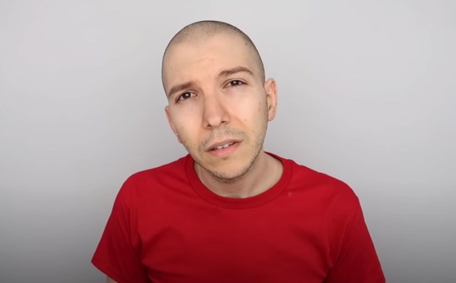 A screenshot of YouTuber Nikocado Avocado, taken from his new weight loss video