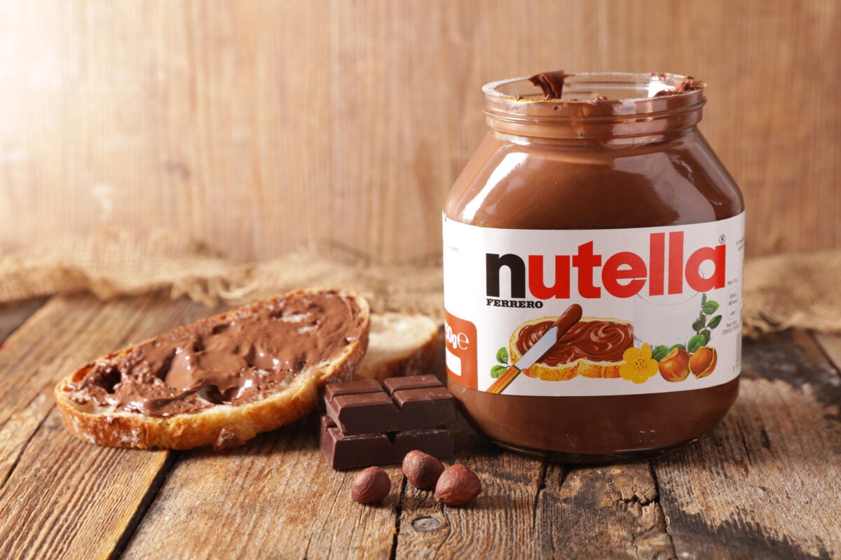 A jar of Nutella, which is soon being released in a plant-based format