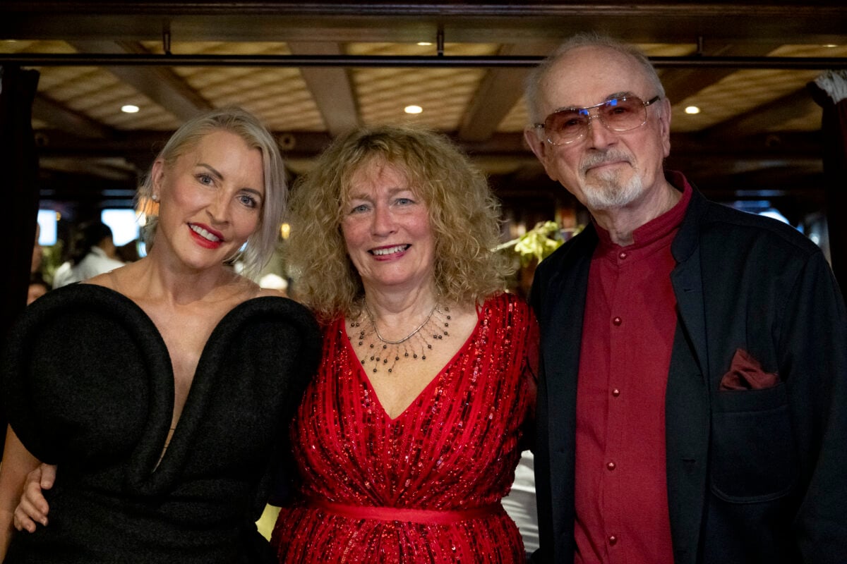 Heather Mills, Juliet Gellatley, and Peter Egan at the Viva! 30th anniversary awards