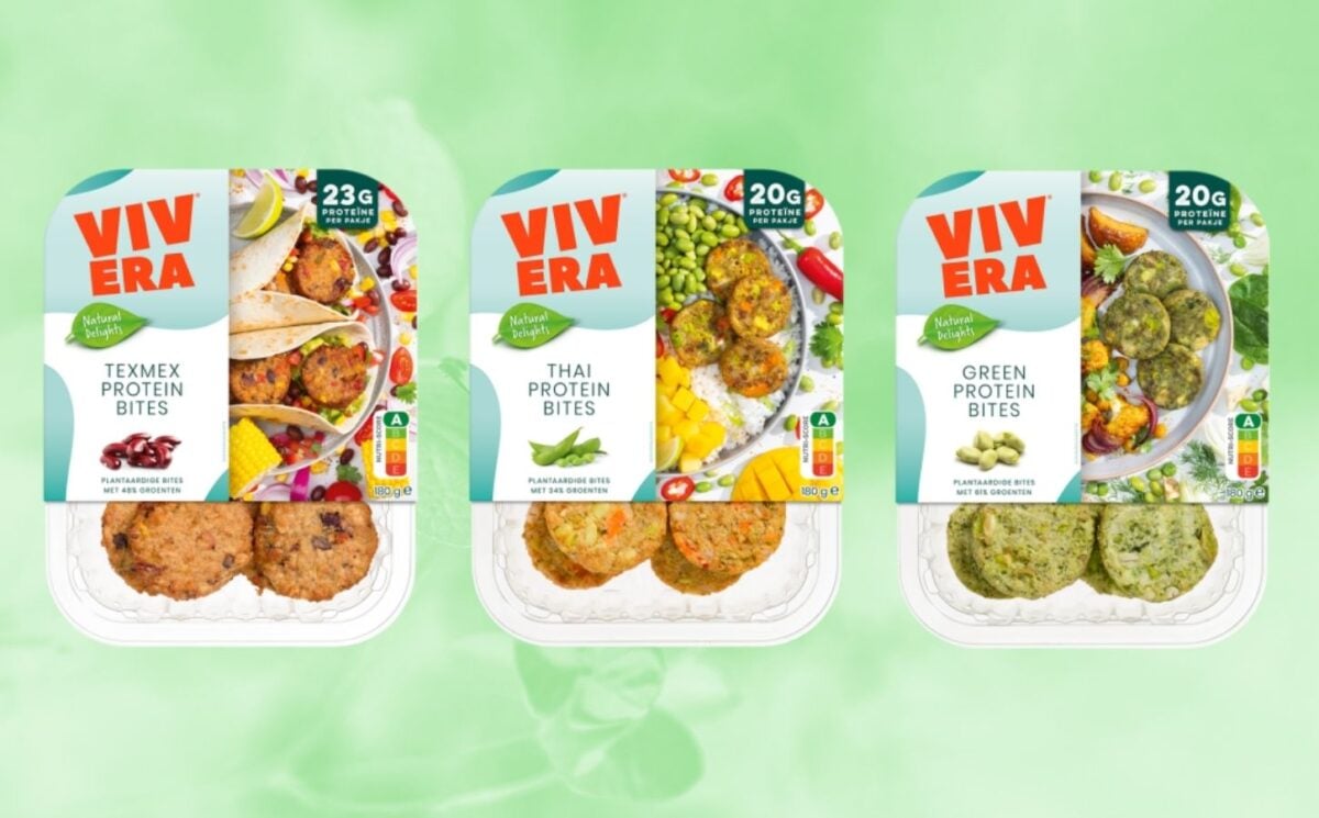 New Vivera vegan whole foods protein bites in front of a green background