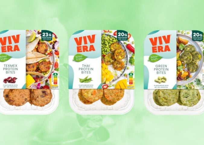 New Vivera vegan whole foods protein bites in front of a green background