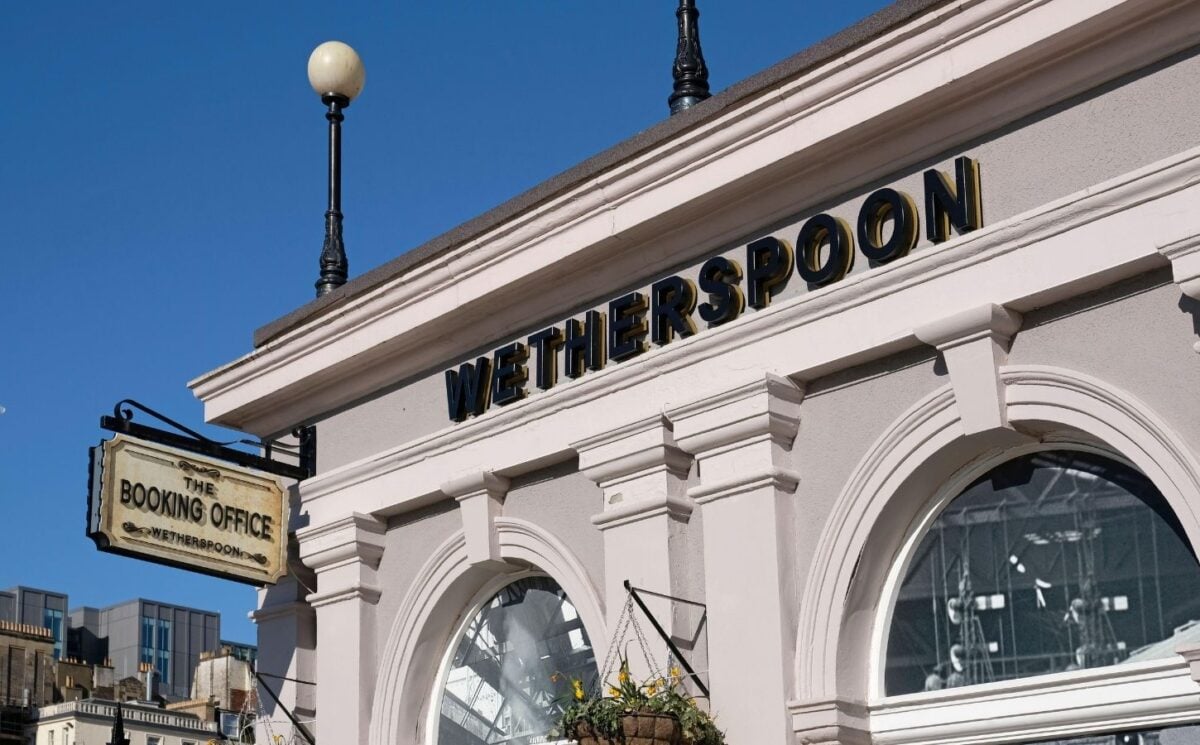 The outside of British pub chain Wetherspoon, which offers an extensive vegan menu