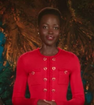 Photo shows Lupita Nyong’o speaking a in a video about sustainability tips to promote her new film "The Wild Robot"
