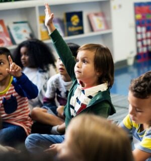 school kids in class