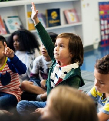 school kids in class