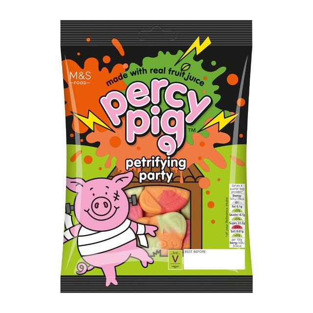 A packet of Halloween-themed vegan-friendly sweets Percy Pigs