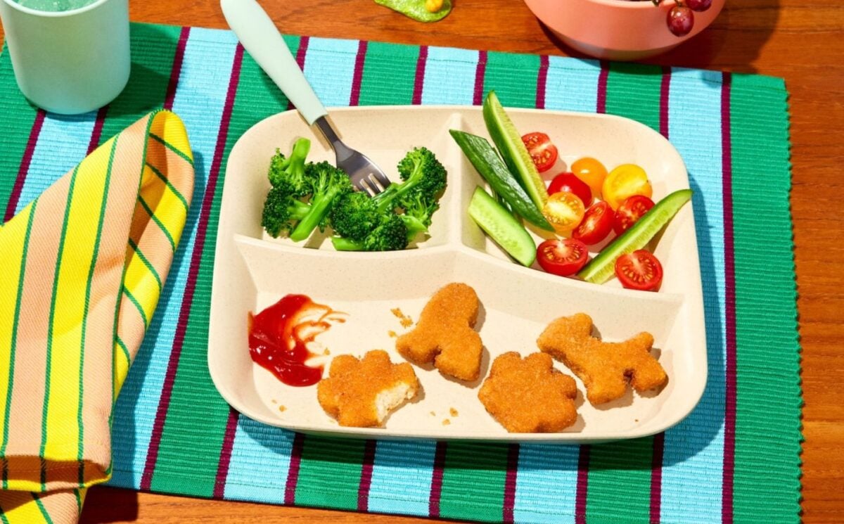 A plate of Impossible Foods' new Disney Lion King nuggets