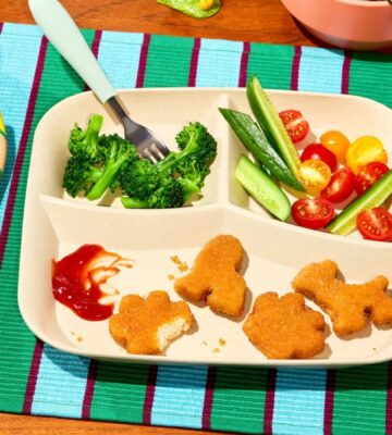 A plate of Impossible Foods' new Disney Lion King nuggets