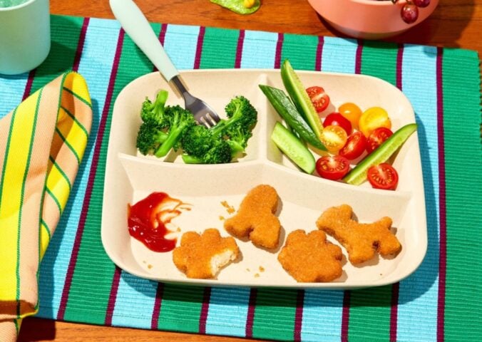 A plate of Impossible Foods' new Disney Lion King nuggets