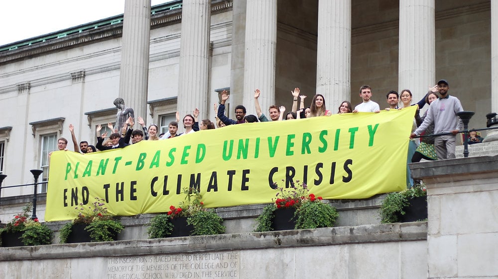 Plant-based universities campaigners