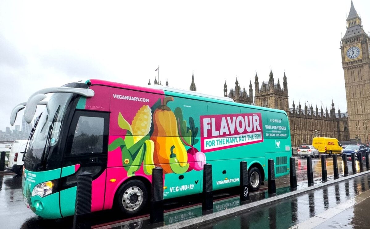 Veganuary campaign bus