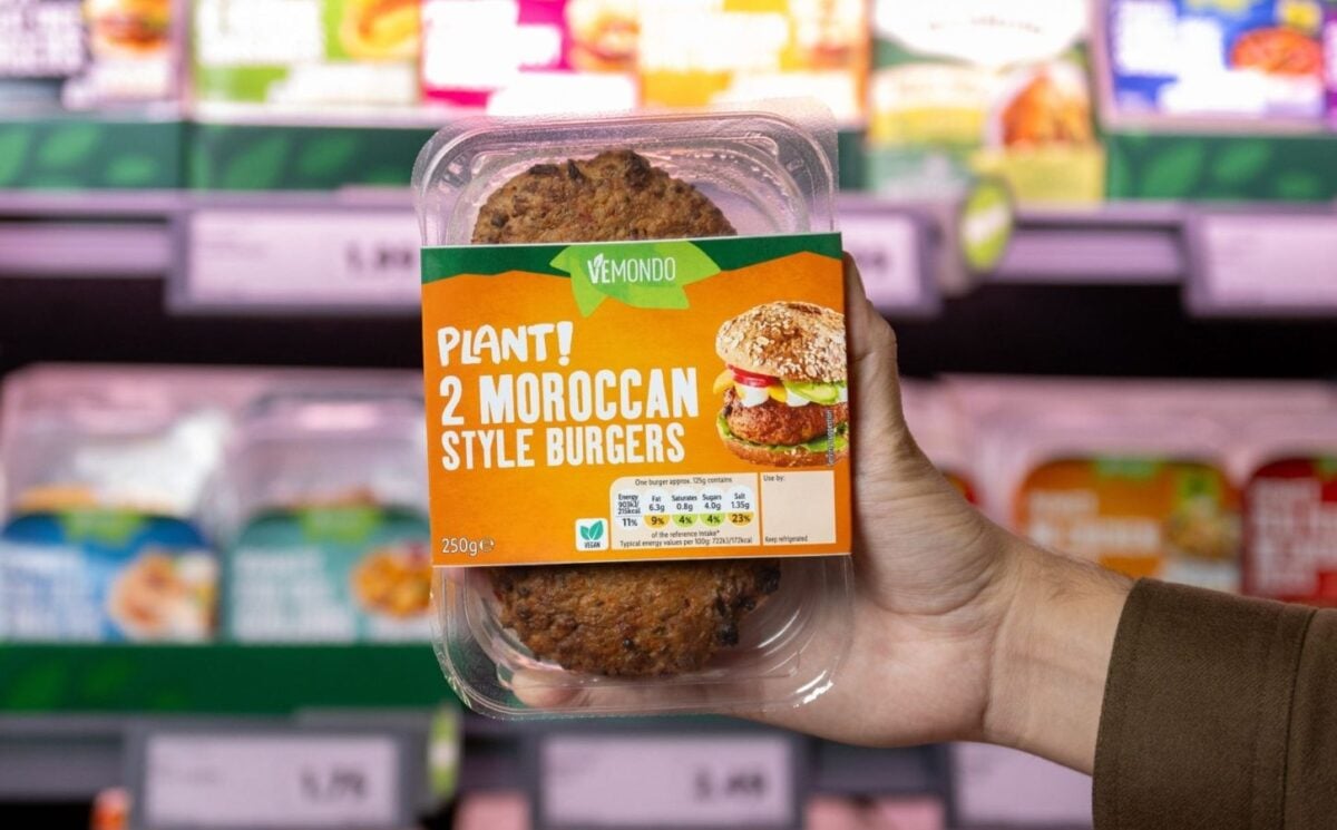 A burger from Lidl's new Vemondo Plant! plant-based line